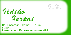 ildiko herpai business card